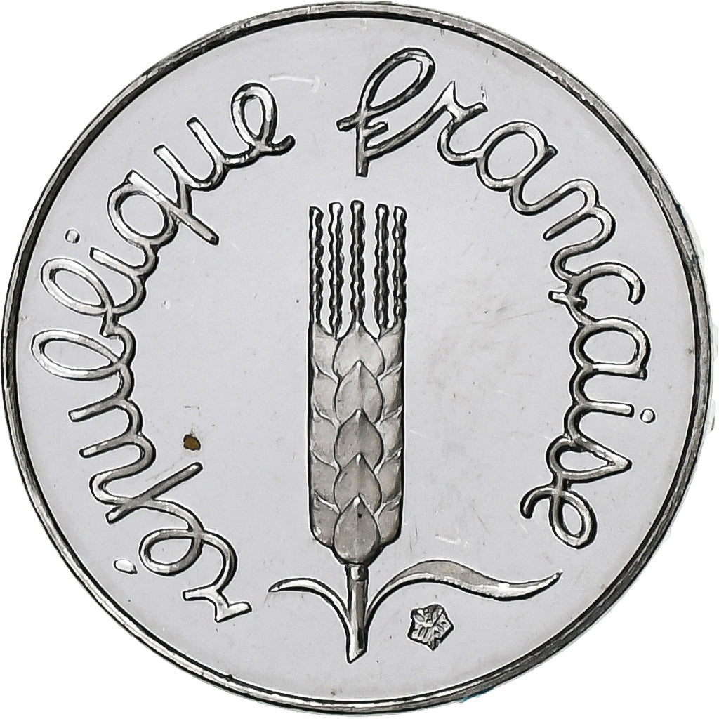France, Centime, Épi, 1998, Paris, Proof / BE, Stainless Steel, MS(64)