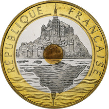Moneta, Francia, Mont Saint Michel, 20 Francs, 1999, Paris, Proof / BE, FDC