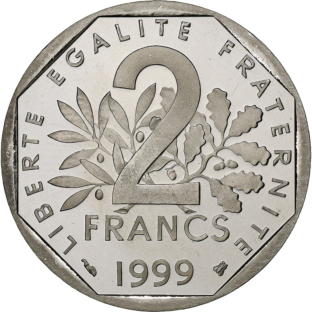 Coin, France, Semeuse, 2 Francs, 1999, Paris, BE, MS(65-70), Nickel, KM:942.2