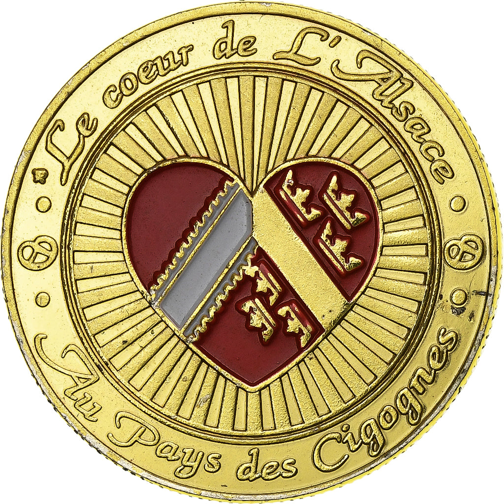 Francia, ficha, Alsace - Au pays des cigognes, Rame-nichel-alluminio, Médailles
