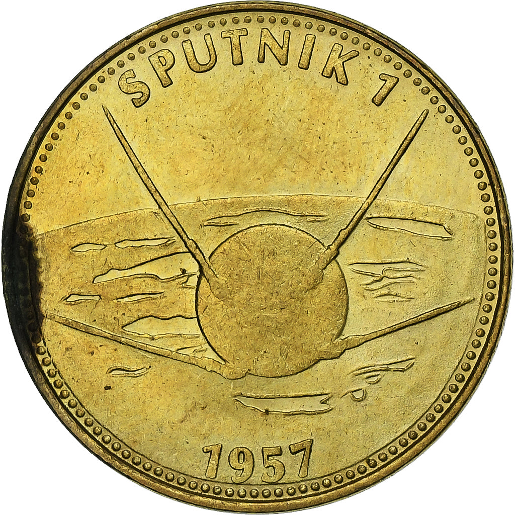 Francia, ficha, Collection Shell, Sputnik 1, Bronzo-alluminio, BB+