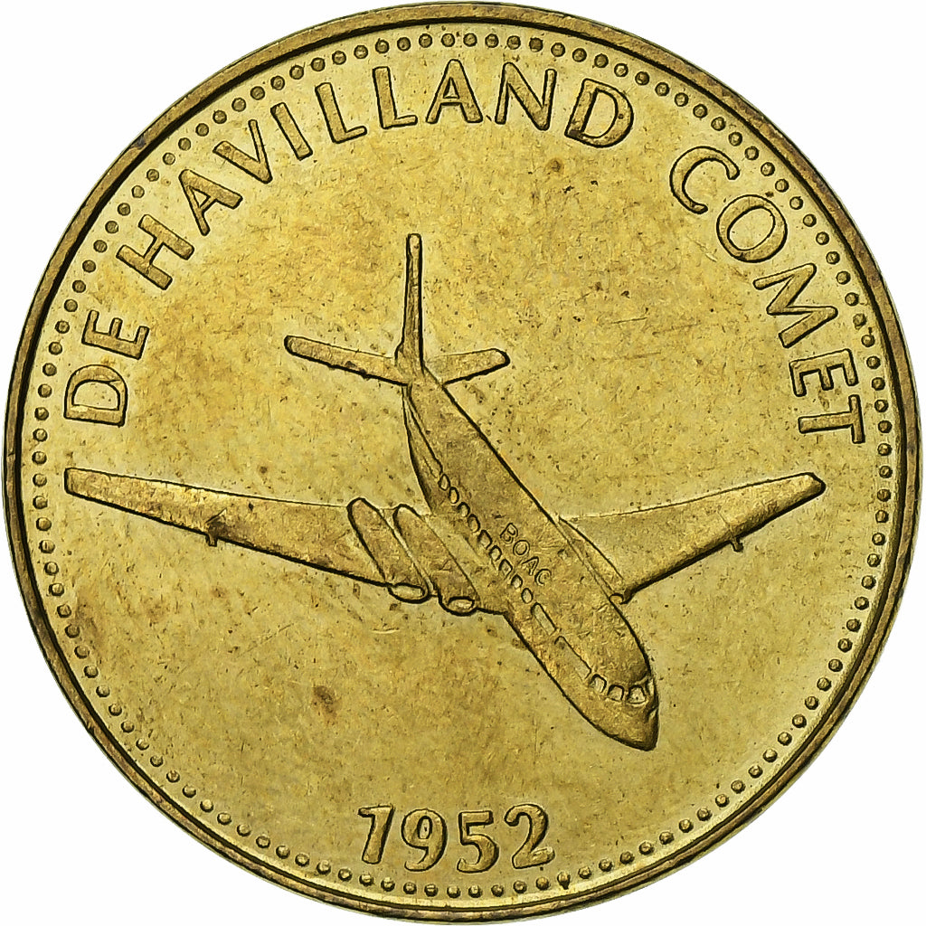 Francia, ficha, Collection Shell, De Havilland Comet, Bronzo-alluminio, SPL-