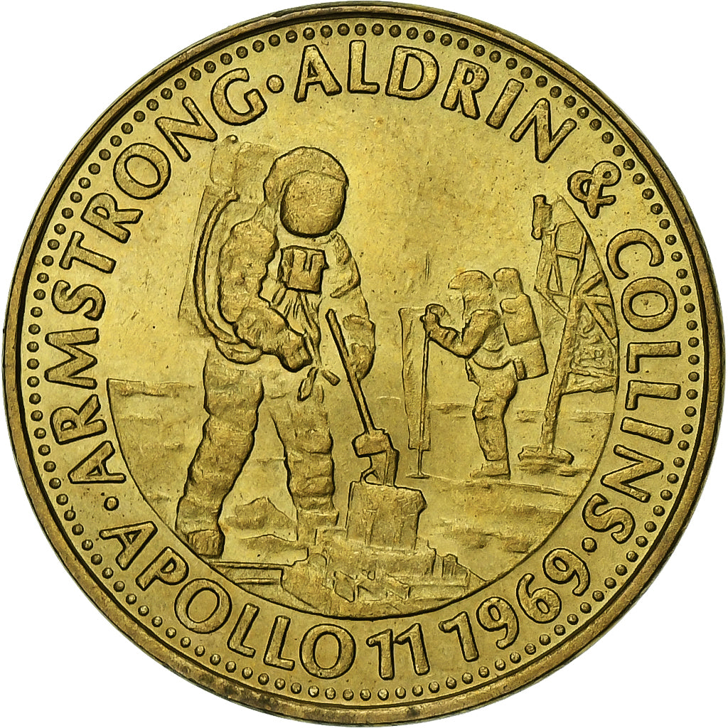 Francia, ficha, Collection Shell, Apollo 11, Bronzo-alluminio, SPL-