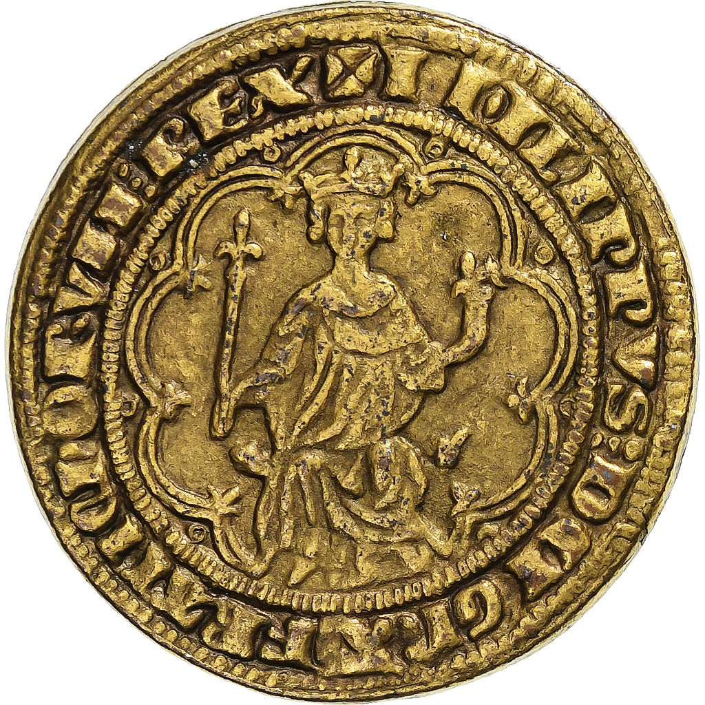 France, Token, Collection BP, Masse d'Or Philippe le Bel, Copper, AU(55-58)
