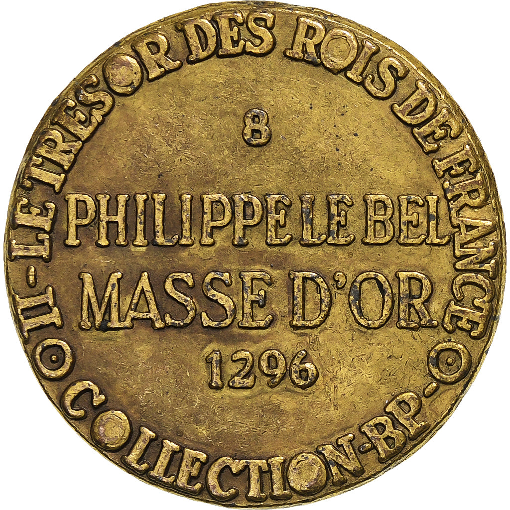 France, Token, Collection BP, Masse d'Or Philippe le Bel, Copper, AU(55-58)