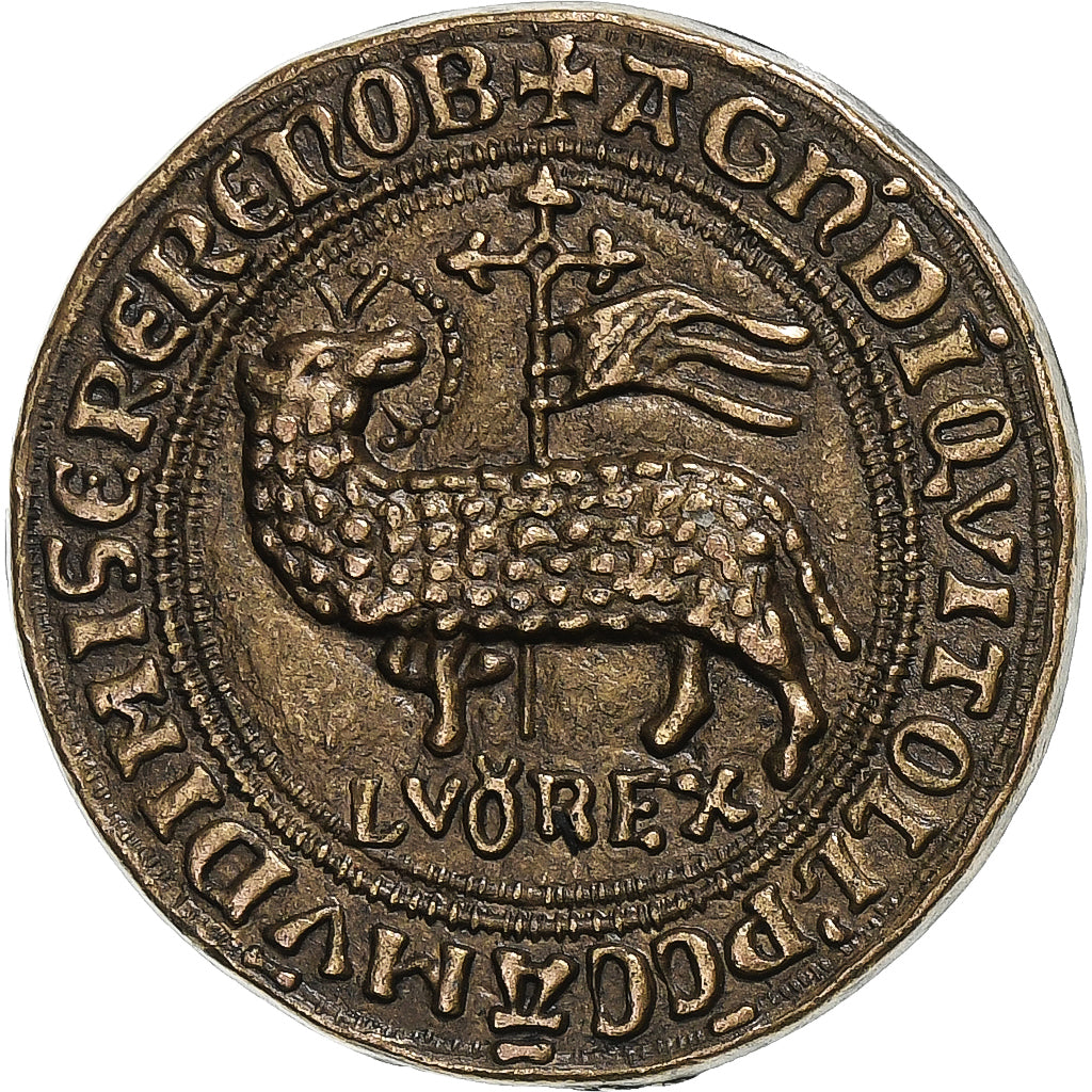 Francia, Token, Collection BP, Agnel d'Or, Louis le Hutin, History, SPL-, Rame