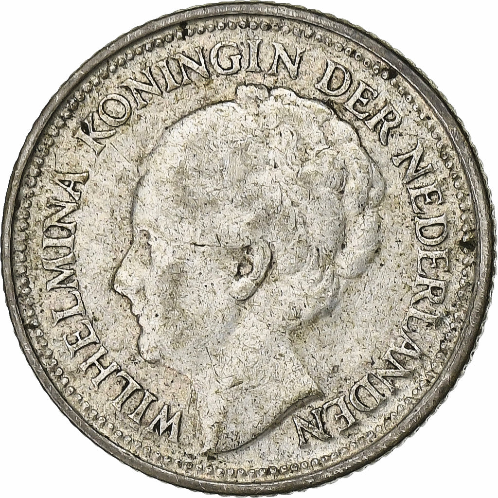 Munten, Nederland, Wilhelmina I, 10 Cents, 1935, ZF, Zilver, KM:163