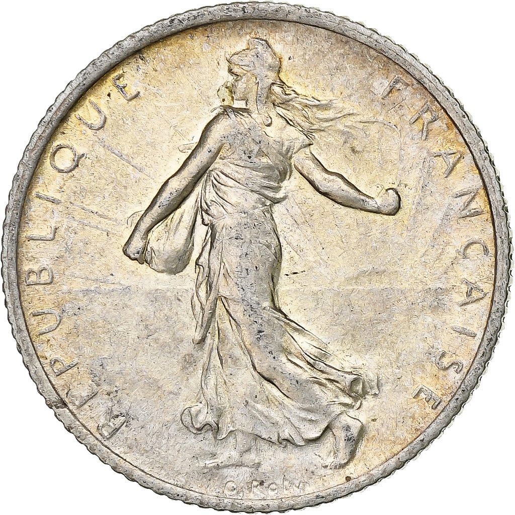 Coin, France, Semeuse, Franc, 1915, Paris, AU(55-58), Silver, KM:844.1