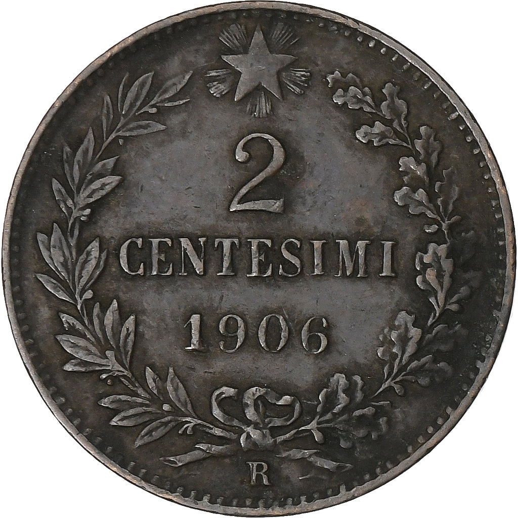 Italy, Vittorio Emanuele III, 2 Centesimi, 1906, Rome, Bronze, VF(30-35), KM:38