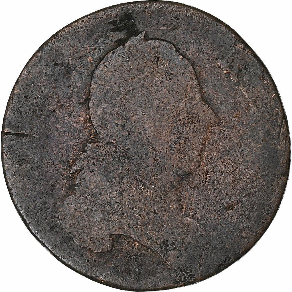 PAÍSES BAJOS AUSTRIACOS, Joseph II, Liard, Oord, 1789, Brussels, Cobre, BC