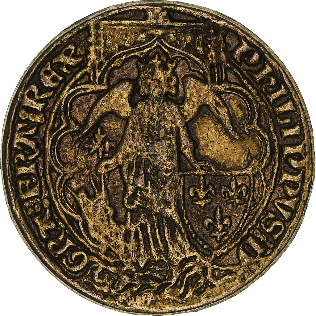 France, Token, Collection BP, Ange d'Or, Philippe VI, Copper, AU(50-53)