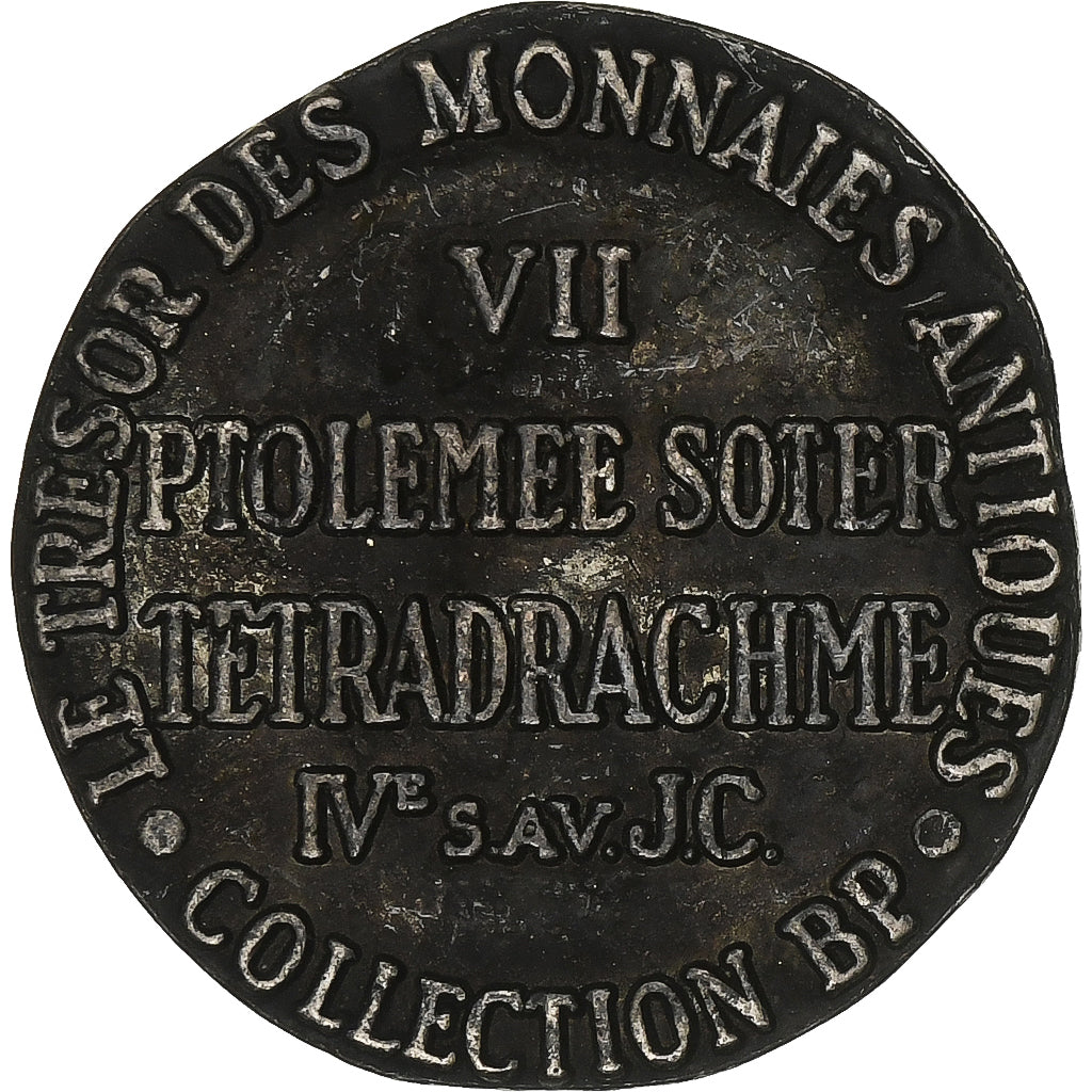 France, Jeton, Collection BP, Tetradrachme Ptolémée Soter, Cuivre, TTB+