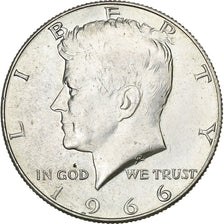 Stati Uniti, Half Dollar, Kennedy, 1966, Philadelphia, Argento, BB+, KM:202a