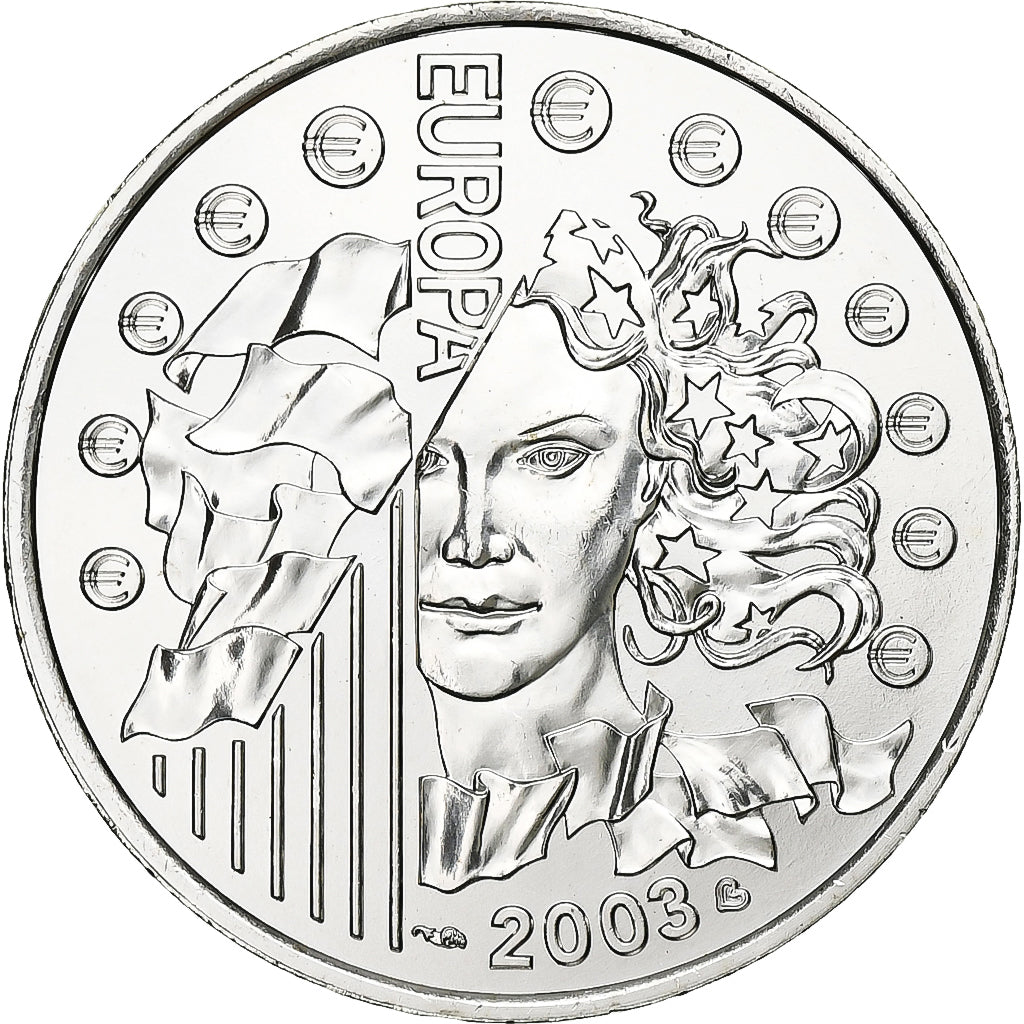 France, 1/4 Euro, 2003, Paris, Silver, MS(65-70), KM:1991