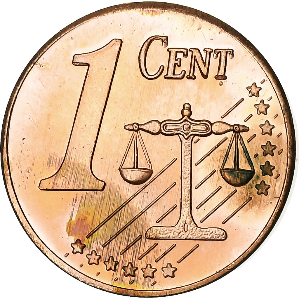 Reino Unido, Euro Cent, Fantasy euro patterns, 2002, Aço Cromado a Cobre