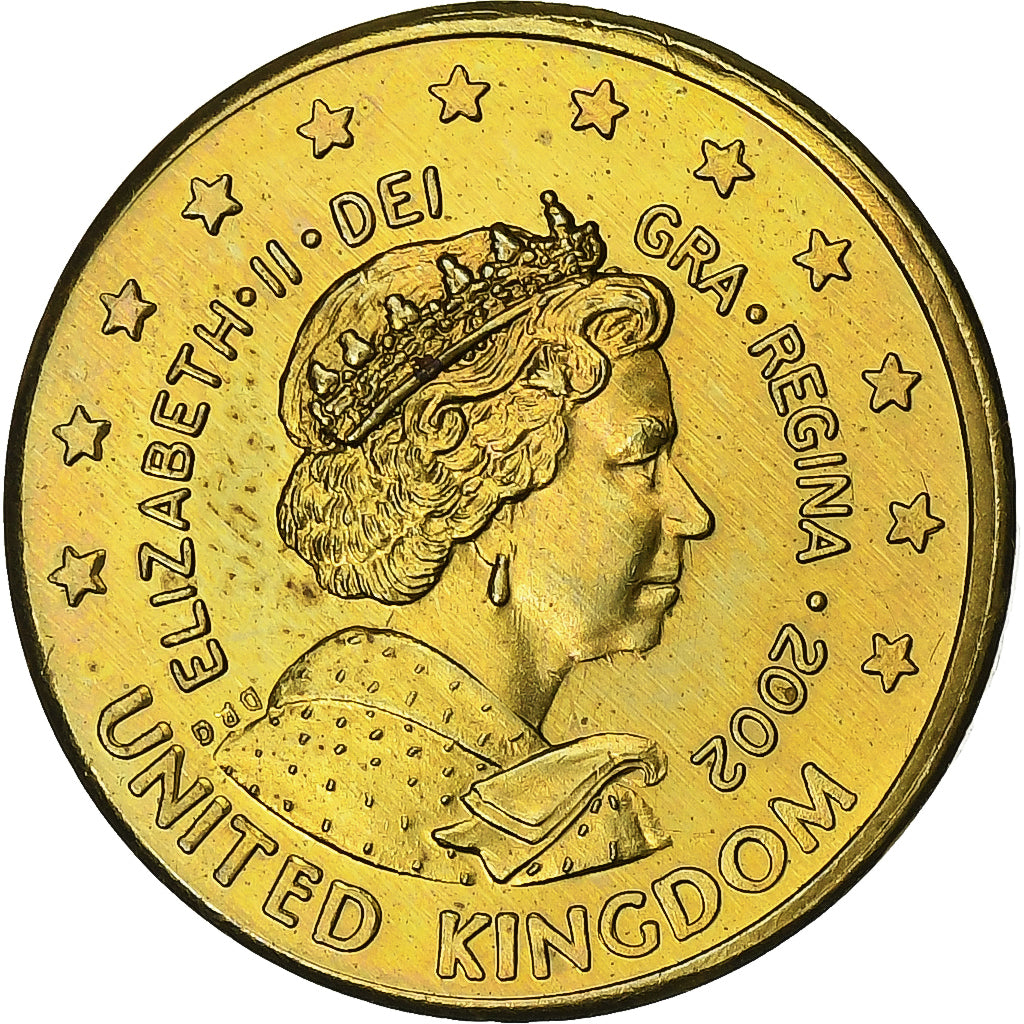 Reino Unido, 10 Euro Cent, Fantasy euro patterns, Proof, 2002, Latão, MS(63)