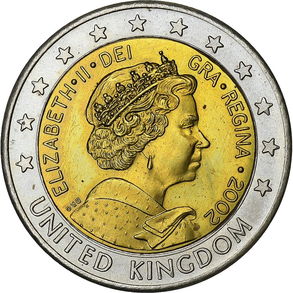 United Kingdom, 2 Euro, Fantasy euro patterns, 2002, Bi-Metallic, MS(63)