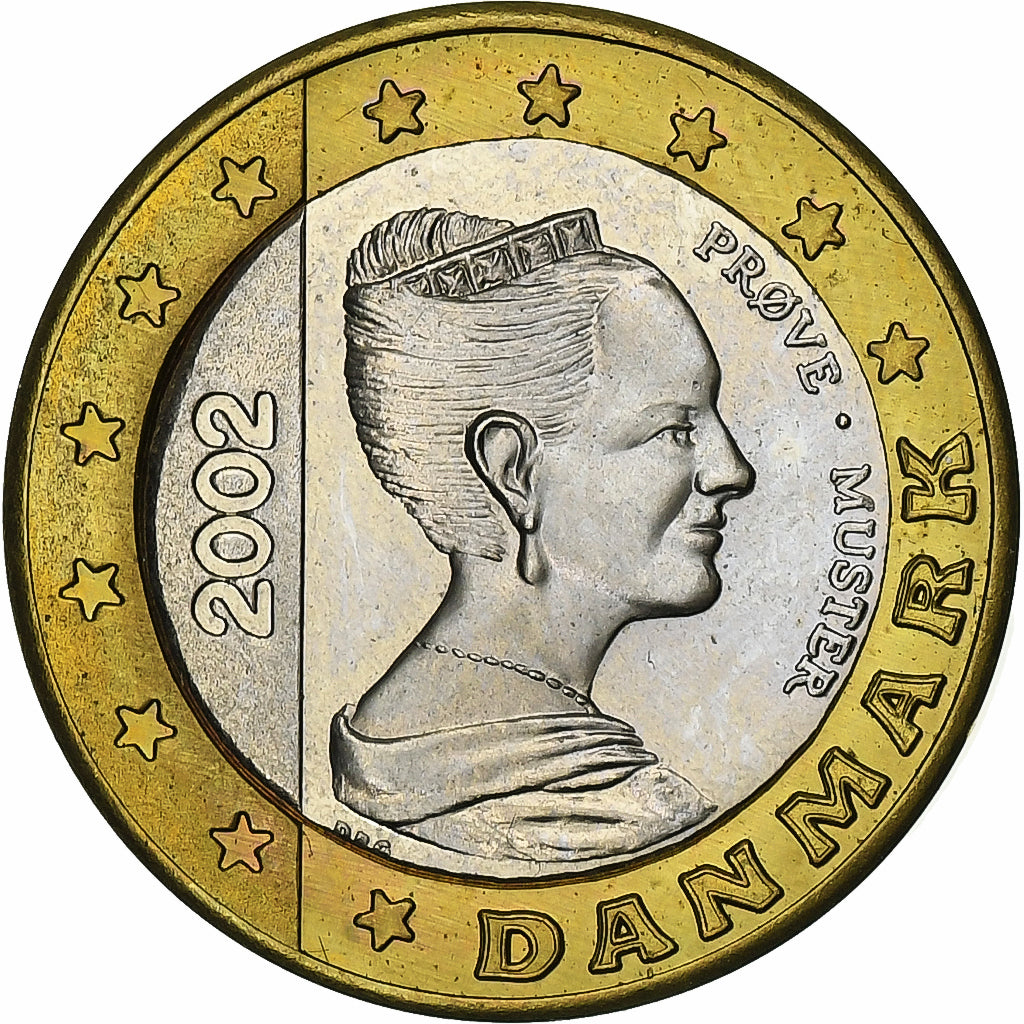Dinamarca, Euro, Fantasy euro patterns, 2002, Bimetálico, MS(65-70)