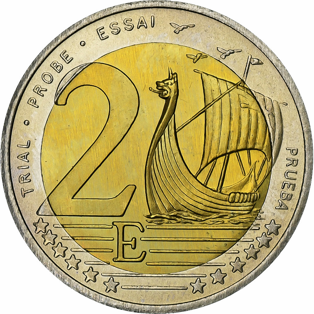 Denmark, Medal, Essai 2 euros, 2002, MS(63), Bi-Metallic
