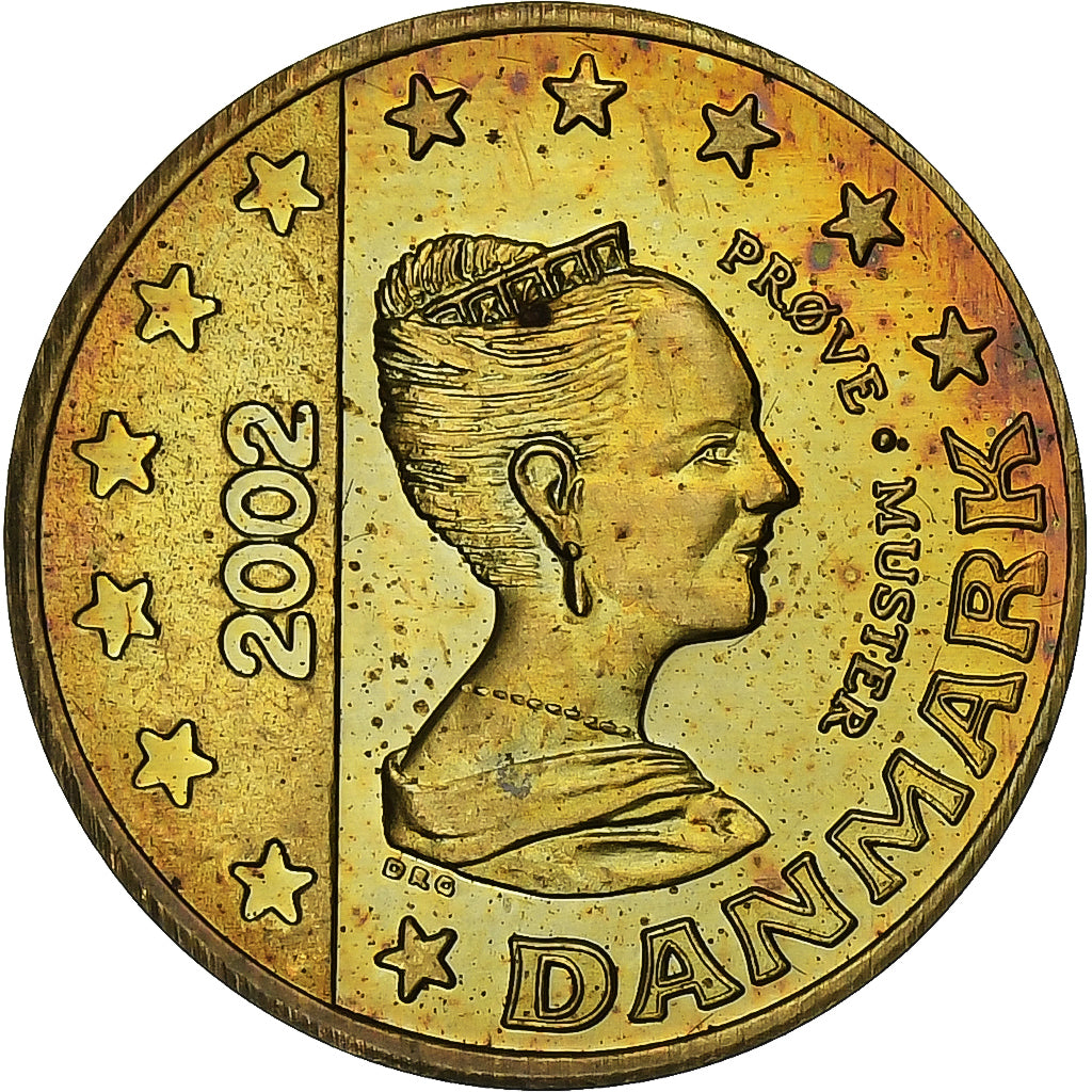 Danemark, Fantasy euro patterns, 10 Euro Cent, 2002, SPL, Laiton