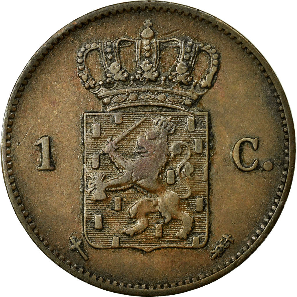 Münze, Niederlande, William III, Cent, 1864, SS+, Kupfer, KM:100