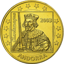 Andorra, Fantasy euro patterns, 50 Euro Cent, 2003, MS(65-70), Brass