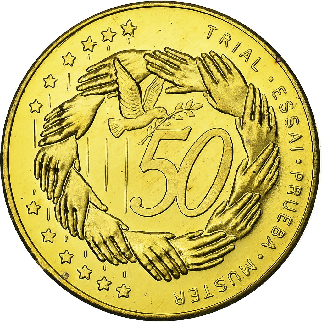 Andorra, Fantasy euro patterns, 50 Euro Cent, 2003, MS(65-70), Brass