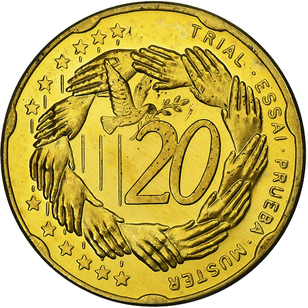 Andorra, Fantasy euro patterns, 20 Euro Cent, 2003, FDC, Tin