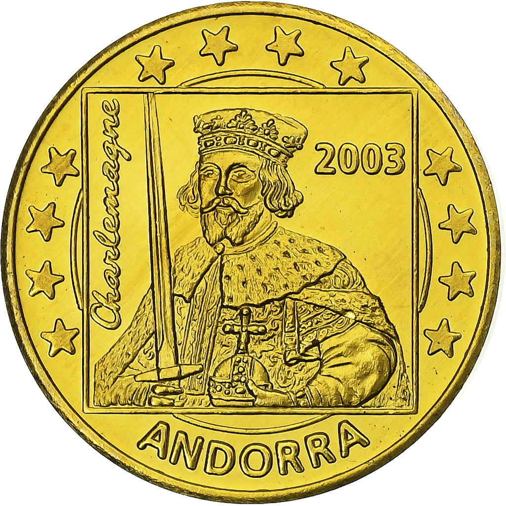 Andorra, Fantasy euro patterns, 10 Euro Cent, 2003, FDC, Ottone