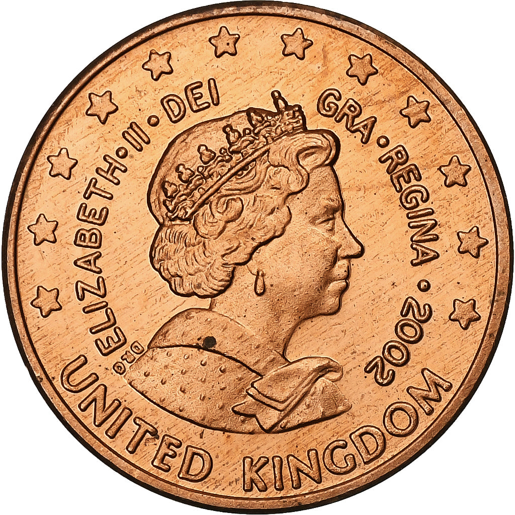 Reino Unido, 5 Euro Cent, Fantasy euro patterns, 2002, Aço Cromado a Cobre