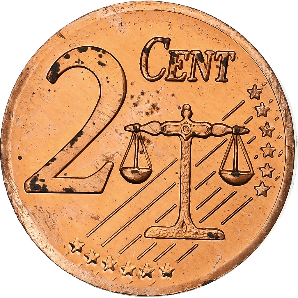 United Kingdom, 2 Euro Cent, Fantasy euro patterns, 2002, Copper Plated Steel