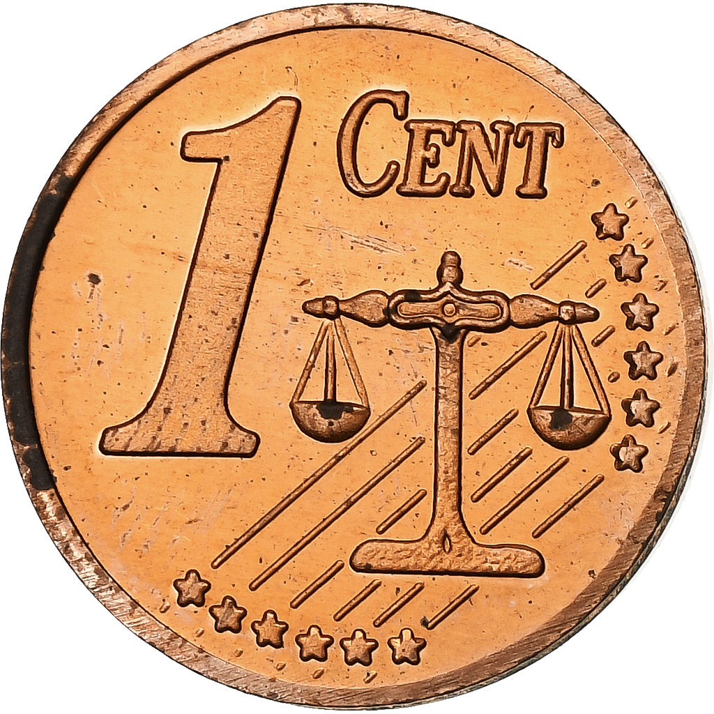 Royaume-Uni, Euro Cent, Fantasy euro patterns, 2002, Cuivre plaqué acier, SPL+