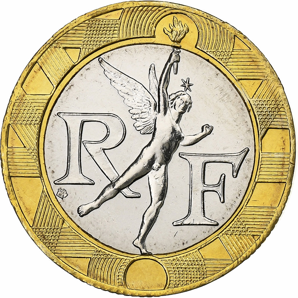 Moneta, Francja, Génie, 10 Francs, 1998, Paris, BU, MS(65-70), Aluminium-Brąz