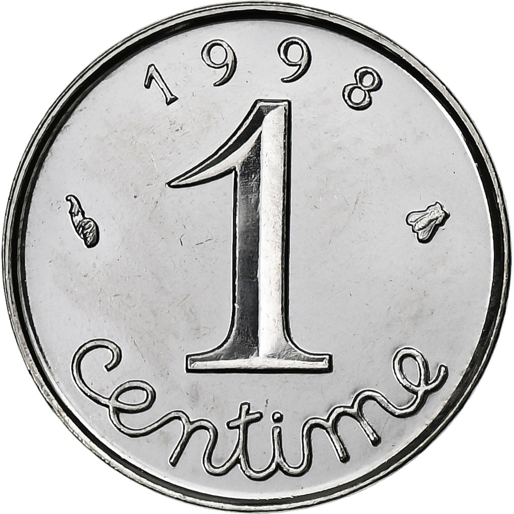 Coin, France, Épi, Centime, 1998, Paris, BU, MS(65-70), Stainless Steel, KM:928