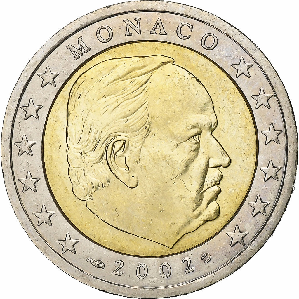 Monaco, Rainier III, 2 Euro, 2002, Paris, MS(63), Bi-Metallic, Gadoury:MC179
