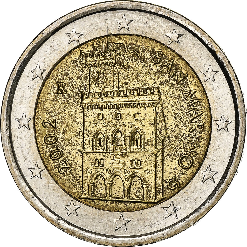 San Marino, 2 Euro, 2002, MS(63), Bi-Metallic, KM:447