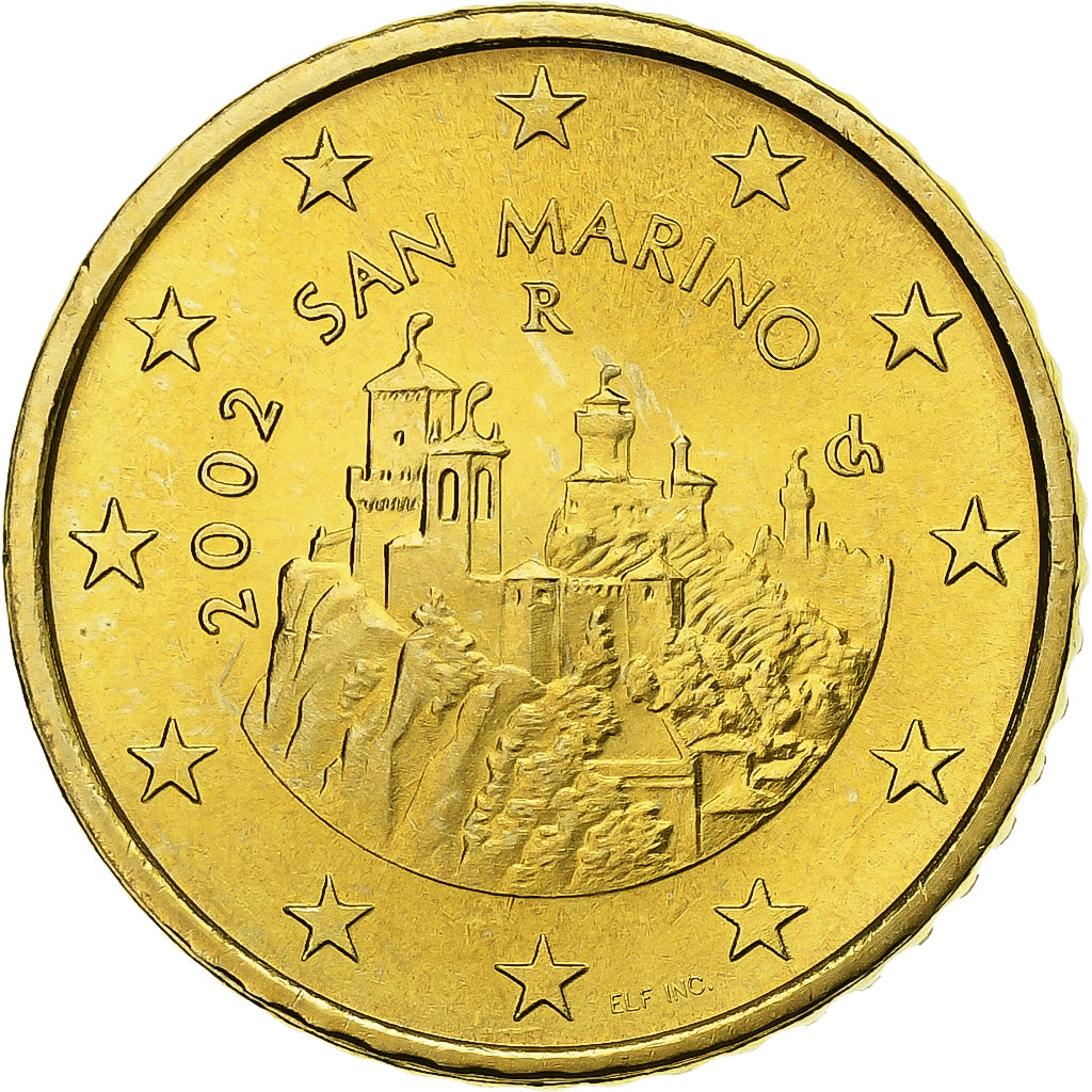 San Marino, 50 Euro Cent, 2002, FDC, Tin, KM:445
