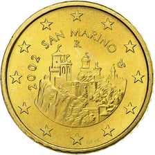 San Marino, 50 Euro Cent, 2002, MS(65-70), Brass, KM:445