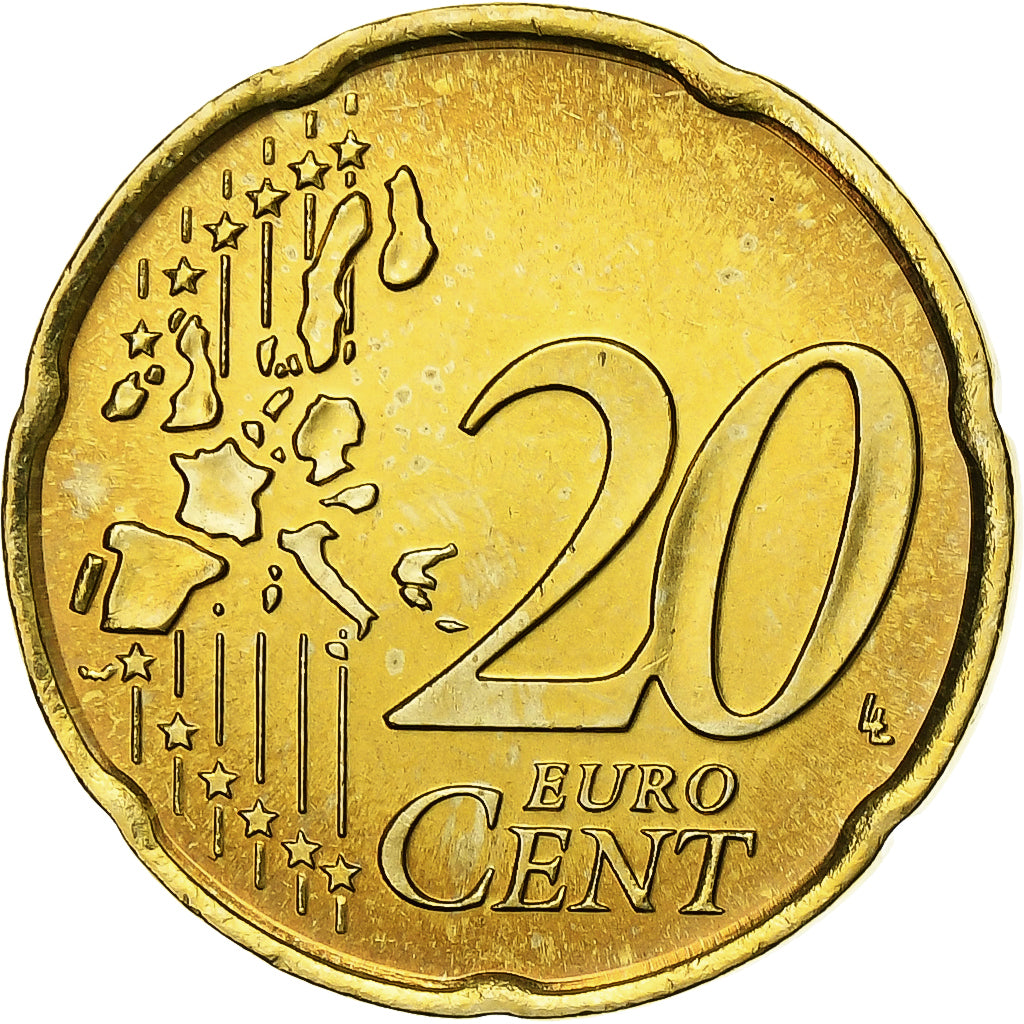 San Marino, 20 Euro Cent, 2002, FDC, Tin, KM:444