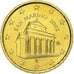 San Marino, 10 Euro Cent, 2002, MS(65-70), Brass, KM:443