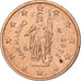 San Marino, 2 Euro Cent, 2002, Rome, Copper Plated Steel, UNC-, KM:441