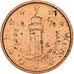 Saint Marin , Euro Cent, 2002, Rome, Cuivre plaqué acier, SPL, KM:440