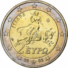 Greece, 2 Euro, 2002, Athens, MS(63), Bi-Metallic, KM:188