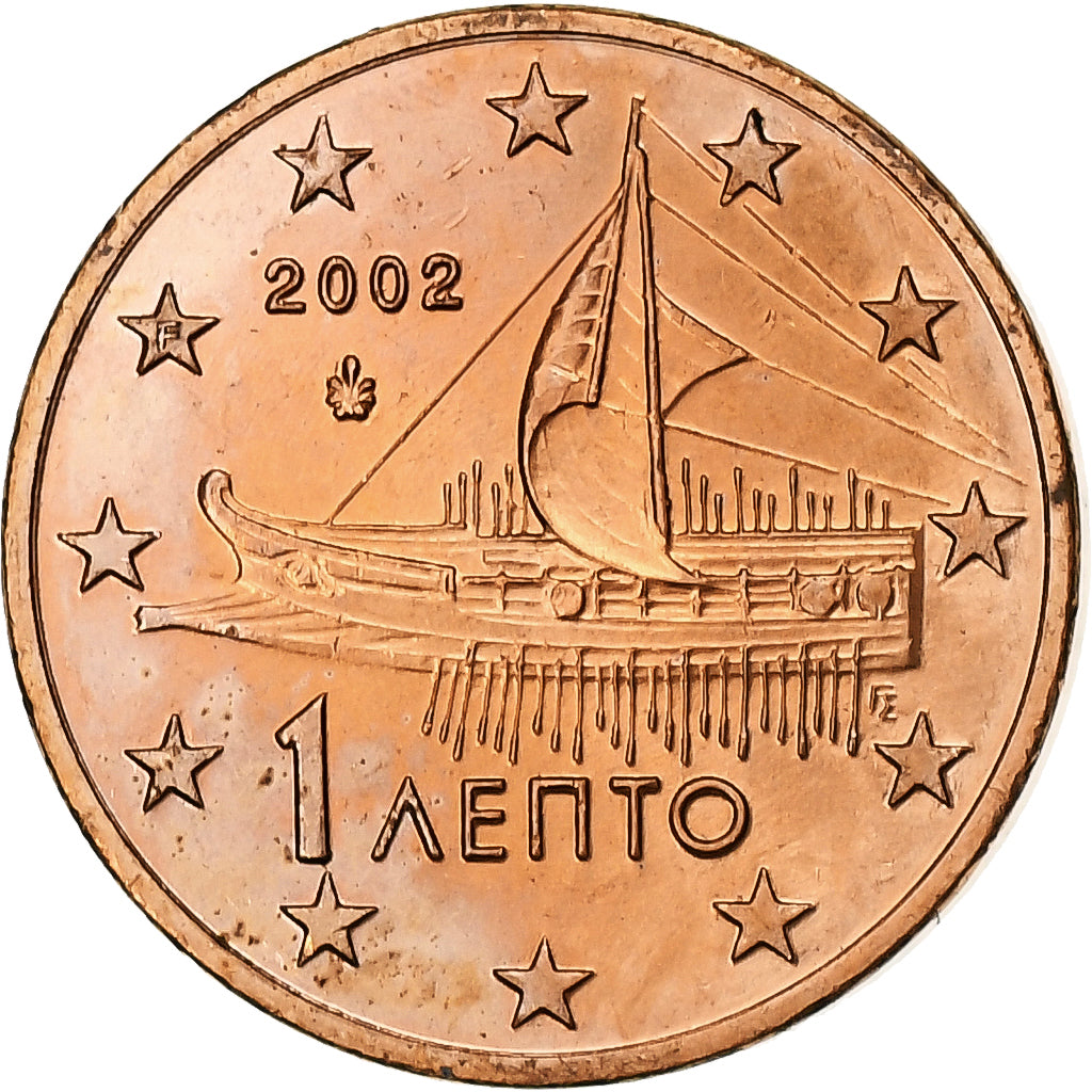 Greece, Euro Cent, 2002, Athens, MS(65-70), Copper Plated Steel, KM:181