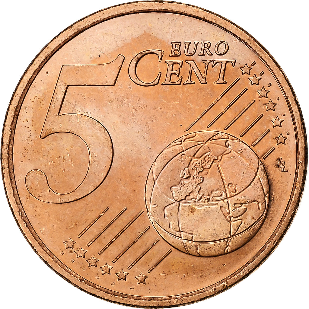 Griechenland, 5 Euro Cent, 2002, Athens, STGL, Copper Plated Steel, KM:183