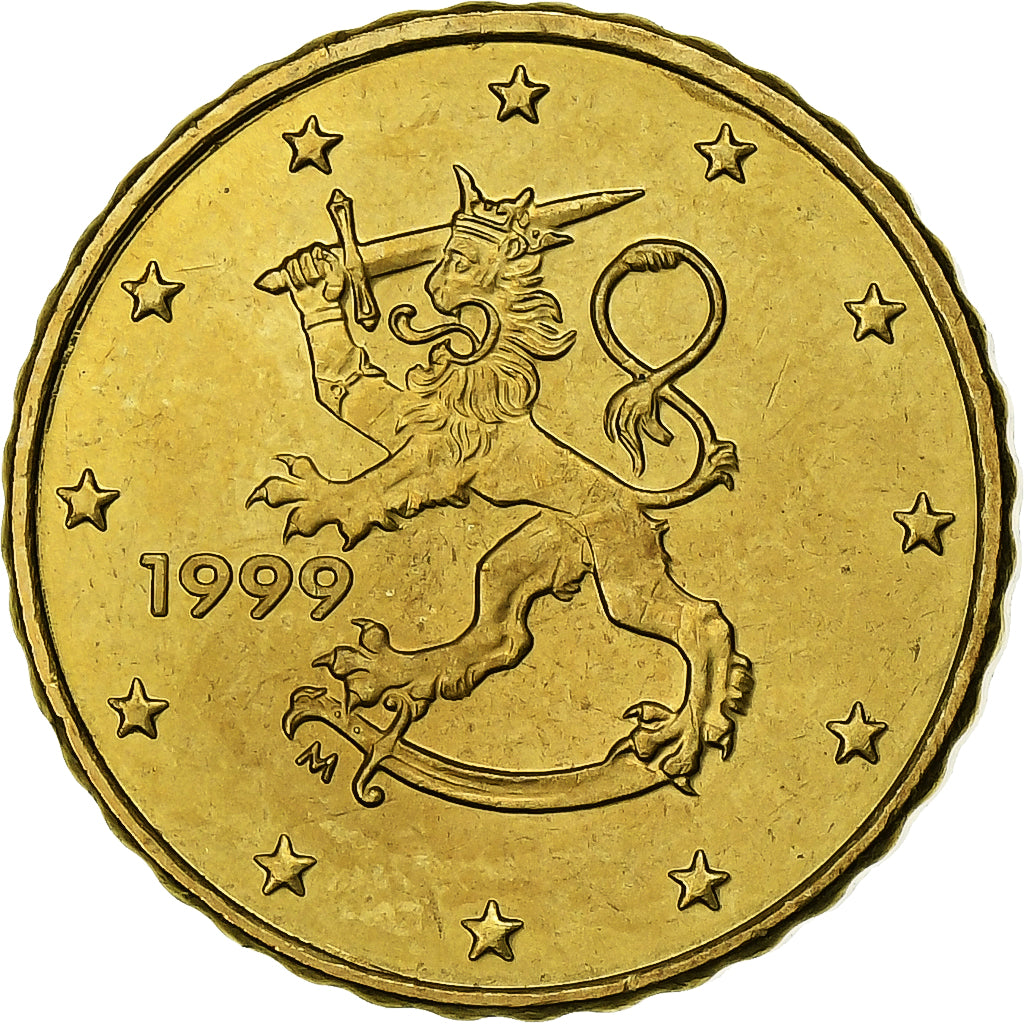 Finlandia, 10 Euro Cent, 1999, Vantaa, Nordic gold, SC, KM:101