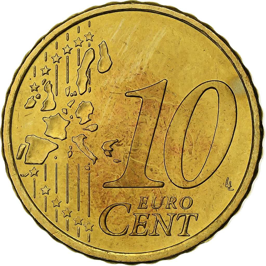 Finlandia, 10 Euro Cent, 1999, Vantaa, Nordic gold, SC, KM:101