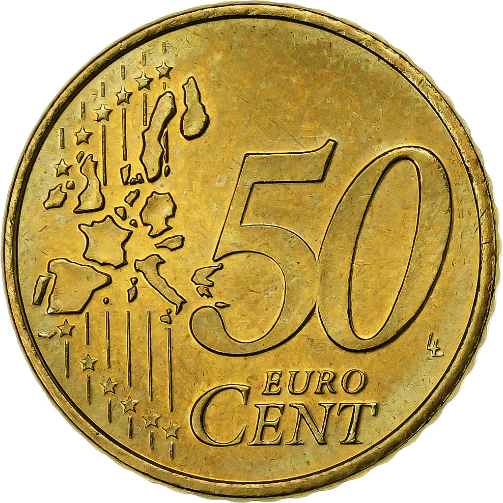 Luxemburgo, Henri, 50 Euro Cent, 2002, Utrecht, Latão, MS(65-70), KM:80