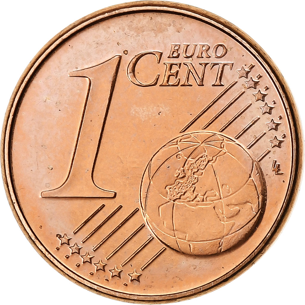 Luxemburgo, Euro Cent, 2002, MS(63), Aço Cromado a Cobre, KM:75