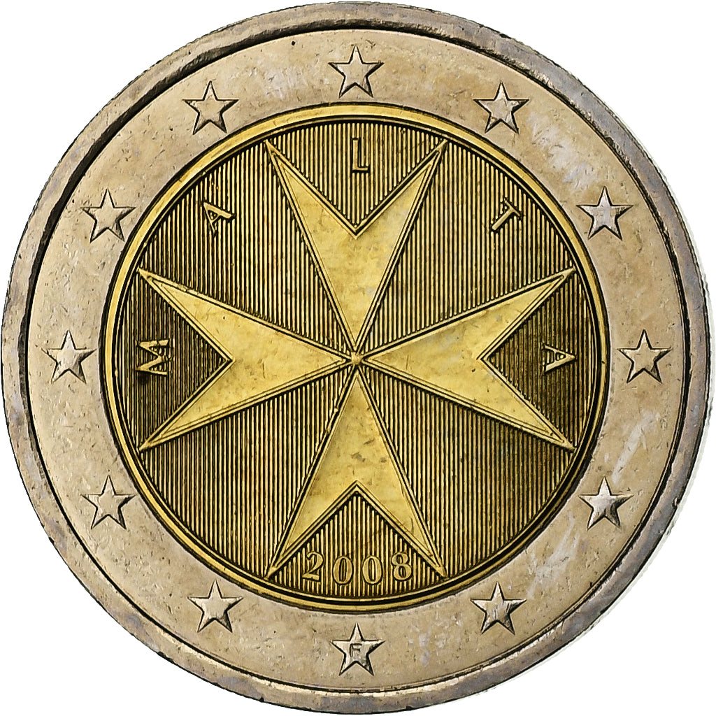 Malta, 2 Euro, 2008, Paris, SC+, Bimetálico, KM:132